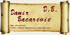 Damir Bačarević vizit kartica
